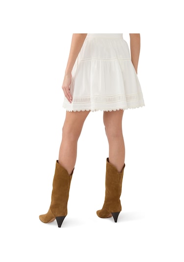 Ulla Johnson Romantik Mini Etek Beyaz