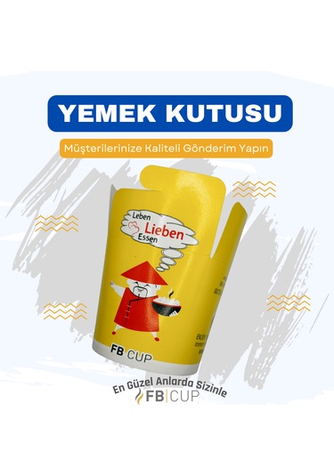 Fb Cup Food Box Sarı 26 Oz 500 Adet