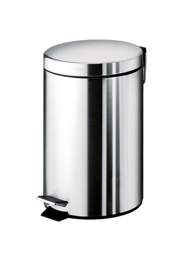 Çöp Kovası, Pedallı, 5lt - Parlak Paslanmaz Çelik Parlak Paslanmaz Çelik