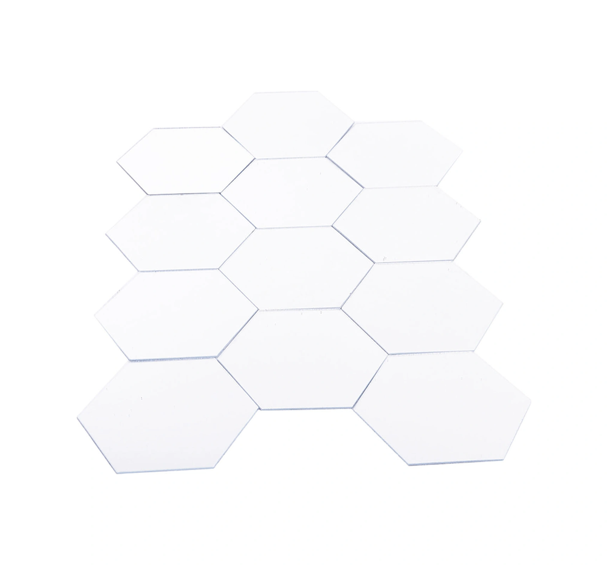 Hangfox 12 Adet Gümüş Renkli Akrilik Yansıtır, Altıgen Şekilli Duvar Sticker, Ev Dekorasyonu Yansıtıcı, Yeni Malzeme Diğer