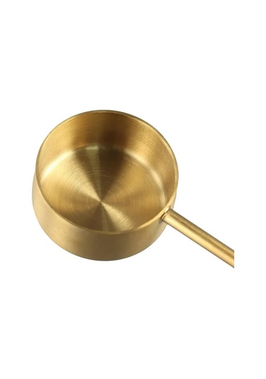 Xiyyadms 10ml Paslanmaz Çelik Kahve Ölçü Kaşığı - Ahşap Saplı, Ergonomik Tutuş, Hassas Ölçüm, Rust-özürsüz, Modern Mutfak Aleti Altın