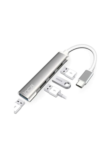 Inca Type-c Girişli 4port Usb Çoklayıcı Hub - Iusb-04t