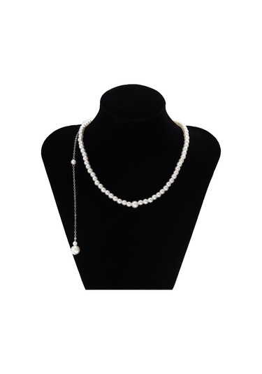 Basit Geometrik Boncuklu Vücut Zinciri Mizaç Taklit İnci Püskül Pastoral Tarzı Sırt Zinciri Kadın Takısı Diğer