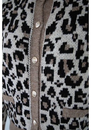Fashion Friends Bayan Hırka 25k0083k1 Leopar Leopar