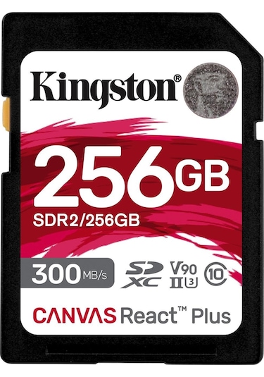 Kingston Canvas React Plus SDR2/256GB SDXC UHS-II 256 GB Hafıza Kartı