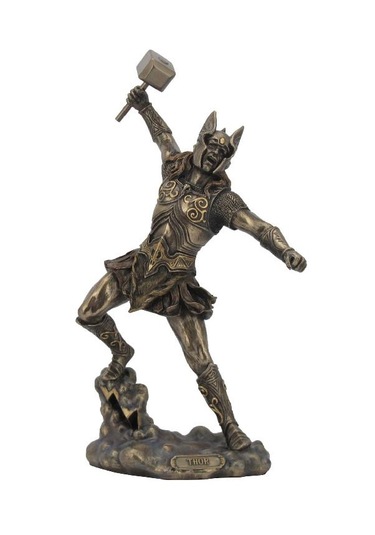 Veronese Thor Savşçı Figür Yenilmezler Bronz Görünüm 31cm