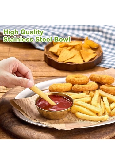 Ulzyvf Ve Soslar Paslanmaz Paket Mini Kaseleri, Kaseler İçin Hazırlık Daldırma Çelik Çelik Baharat 8 Fq Çelik