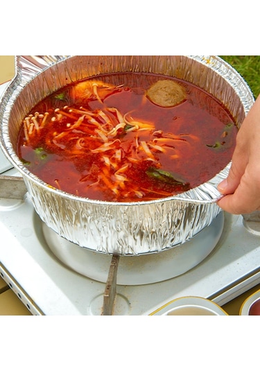 Suntek Pişirme Pot Pasta Tava Gıda Kabı Teneke Folyo Pot Gümüş