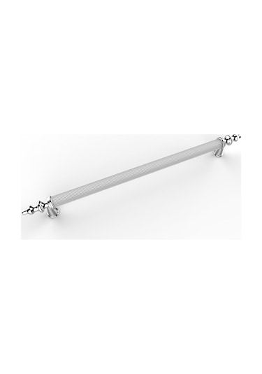 Tuana Rustik Alüminyum Metal Lüks Modern Mobilya Çekmece Mutfak Dolabı Kulpu Beyaz-krom 128mm Beyaz-krom