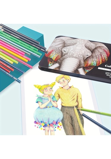 180 Renkli Profesyonel Sulu Boya Kalem Seti, Suluboya Kalemleri, Hediye Kalem Seti, Yüksek Pigment