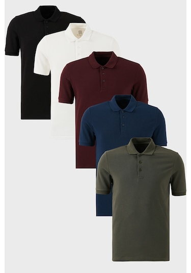 Buratti Erkek T Shirt 5902127s5 Siyah-beyaz-haki-vişne-indigo Haki - İndigo