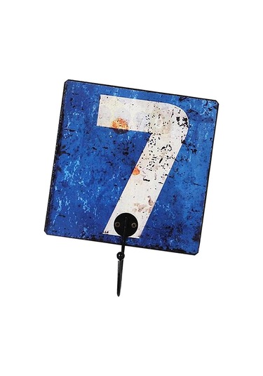 Suntek Duvar Numarası Kancası Anahtar Giysi Çantası Banyo Kapı Askısı 15 CM Numara 7 Çok Renkli