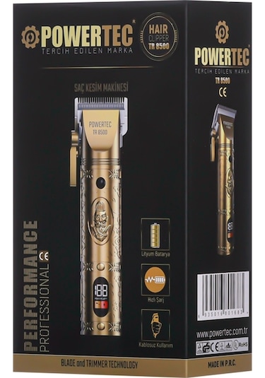 Powertec TR-8500 Saç Sakal Tıraş Makinesi Altın