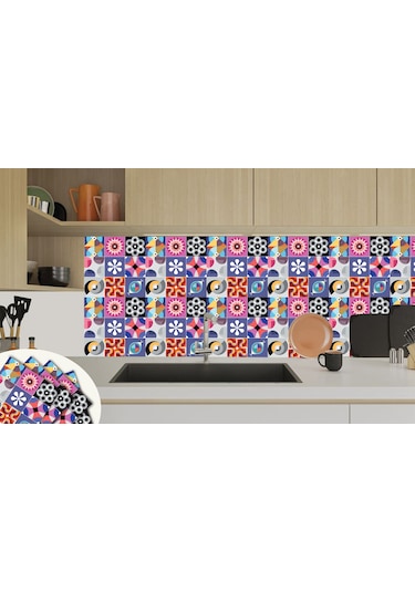 Tink KENDİNDEN YAPIŞKANLI ŞEKER DESENLİ PVC KARO 30X30 CM