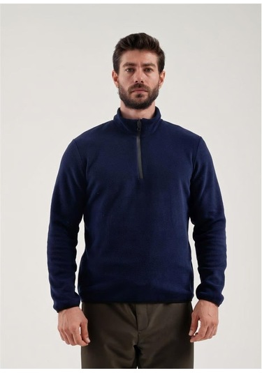 Exuma Yarım Fermuarlı Polar 2312001-ındıgo İndigo