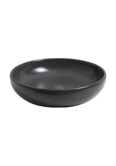 Idevit Mat Siyah Çanak Tezgahüstü Daire Lavabo 46CM Hariç