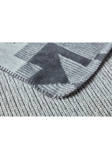 Doqu X Origami Battaniye Çift Kişilik Gri Diğer