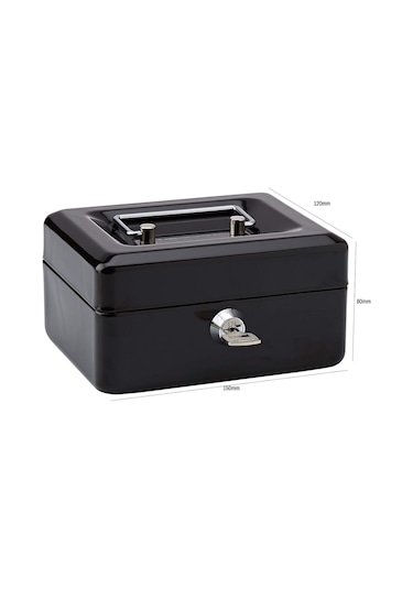 Mühlen Cash Box Cb150 Mini Boy Taşınabilir Para Kutusu (Siyah Ren