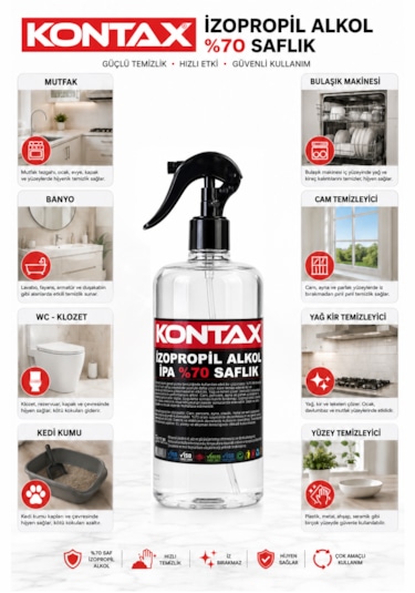 Kontax İzopropil Alkol %70 Saflıkta 400 Ml Tekli