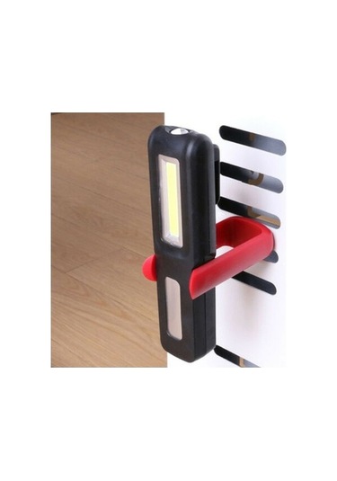 Ulzyvf Createtech Siyah Taşınabilir Led Fener, Mıknatıslı Cob Ab Şarjlı Siyah