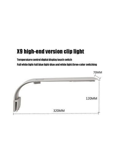 Ast X9 İnce Led Balık Tankı Klipsli Işık Yüksek Güçlü Su Lambası, Özellikler: Ab Yüksek Versiyon