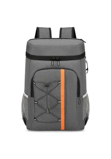 Tongxida Çift Katlı Isıtıcı Soğutucu Aluminyum Piknik Sırt Çantası, Logo Özel Tasarım Koyu Gri Çok Renkli