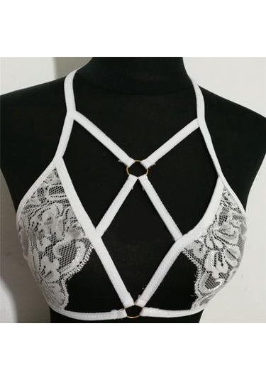 Beyaz Kad n Moda Sexy Lingerie Dantel Ask Halter Boyun Sutyen Bralette c Giyim L Fiyatlar ve Ozellikleri