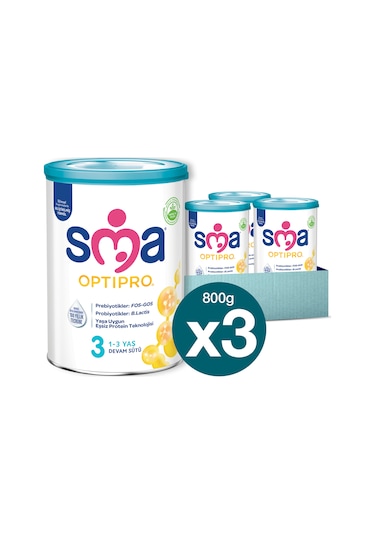 SMA Optipro 3 Probiyotik Devam Sütü 800 G - 3 Adet
