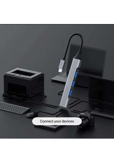 Magnet 4 Bağlantı Noktalı - 4'ü 1 Arada Usb Hub 1x Usb 3.0 Ve 3x