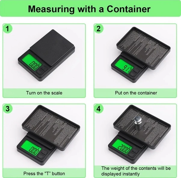 Trendooze Parlak Ekranlı 0.01g 1000g Dijital Kuyumcu Terazisi