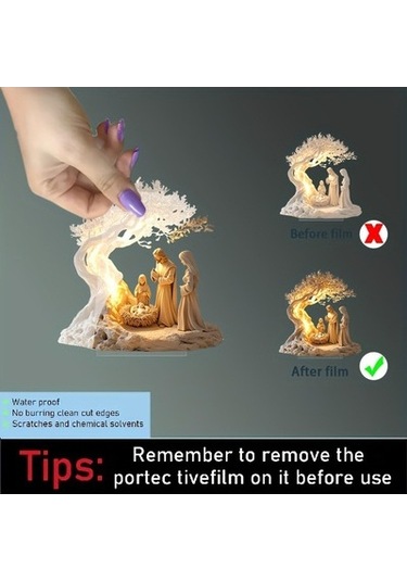 Lijinxu Yılbaşı Doğum Sahnesi Masaüstü Süsü Çok Amaçlı 18,2x20cm