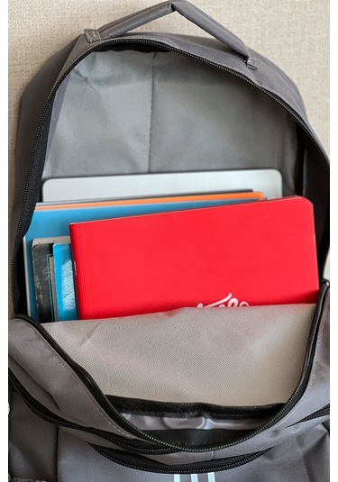 Nemo Bags Unisex Gri Sırt Çantası Büyük Boy Okul Spor Çantası