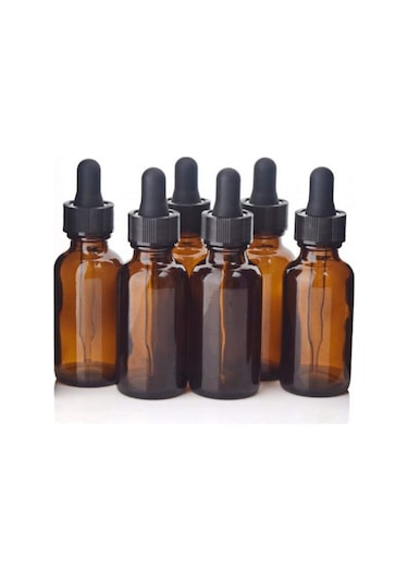 Güvenç Ambalaj Cam Şişe Damlalıklı Kahverengi 6 x 30 ML