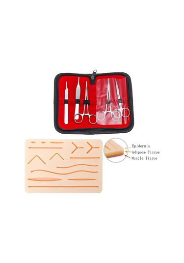 Mufunye Gerçek Deri Dokusuna Sahip Yeniden Kullanılabilir Dikiş Antrenman Seti - Fda Ve Ce Sertifikalı