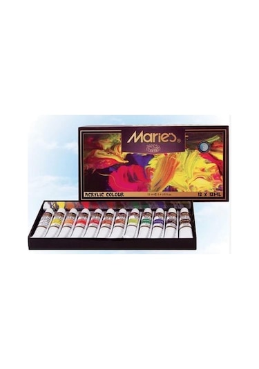 Maries Akrilik Boya Seti 12 Renk X 12 Ml  812B