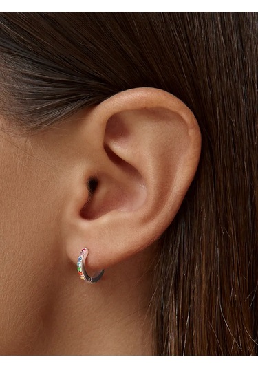 Zoloto Russkih Tek Kønye Klik Gümüş 925 Ve 8 Mm Küp Zirkon Taşlı Küpe 136077896 Diğer