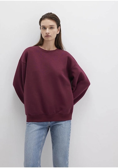 Mavi Bisiklet Yaka Basic Bordo Kadın Sweatshirt M1610198-70415 Bordo Mavi Bisiklet Yaka Basic Bordo Kadın Sweatshirt M1610198-70415 Bordo