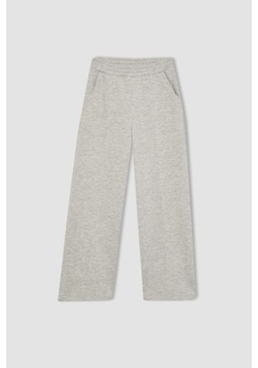 DeFacto Kız Çocuk Wide Leg Pantolon B7784A8NSGR210 Gri