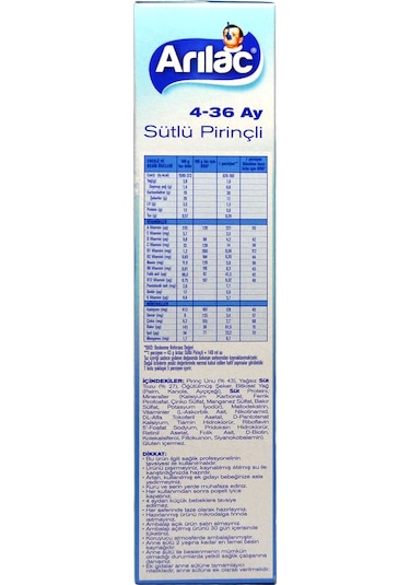 Arılac Instant Sütlü Pirinçli 4-36 Ay Kaşık Maması 200 G