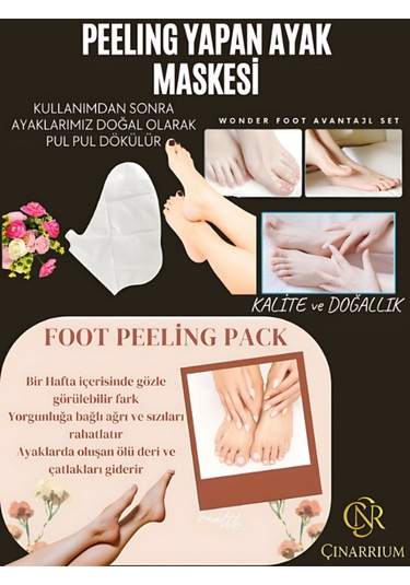 Ölü Deri Ve Çatlaklar Için Soyulabilen Ayak Peeling Maskesi 50ml Wonder Foot Peeling Maskesi