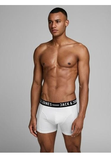 Jack & Jones Erkek Boxer Sense Trunks 3-pack Noos - Beyaz