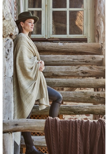 Karaca Home Conner Bej Püsküllü Throw Battaniye 130x170 Cm 200.22.14.0290