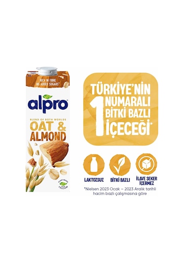 Alpro Yulaf Badem Sütü 1 L