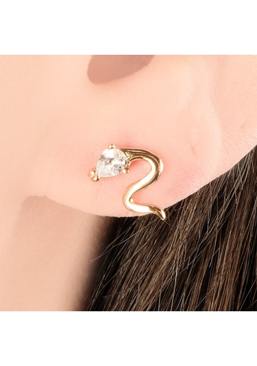 Lekka Design Kuyruklu Üçgen Kararmaz Lüks Kadın Küpe