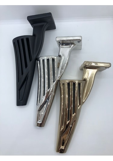 Plastik,21cm Mat Siyah Berjer Koltuk,ünite, Mobilya Ayağı 4 Adt