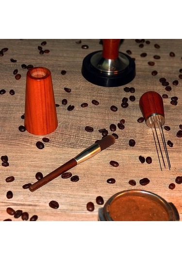 Metabagua Espresso Kahve Karıştırıcı, Barista Dağıtım Aracı, 4 Iğneli B Ghgı61 Kahverengi