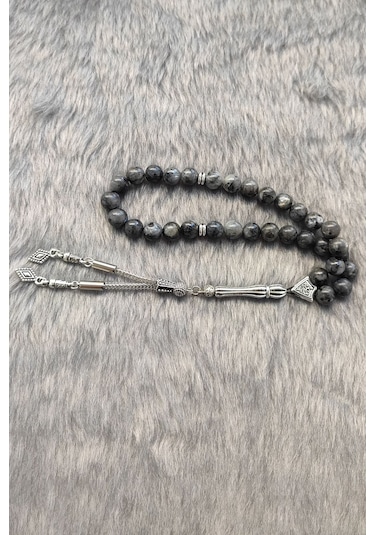 Chavin 8 Mm Labradorit Taşlı Doğaltaş Tespih Ey09 Siyah