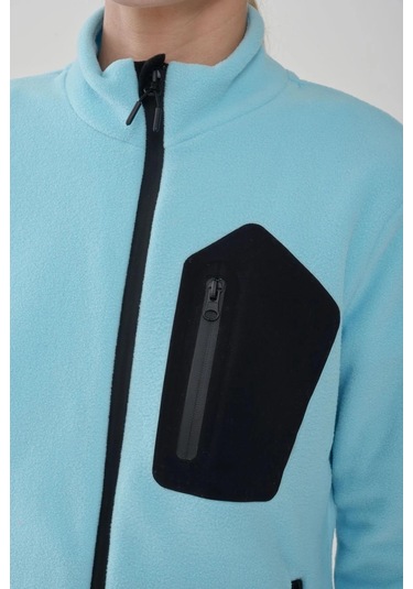 Exuma Kadın Tam Fermuarlı Polar 2322003-484-turquaze