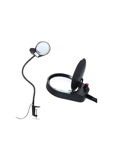 Hallow Tomshine 3x / 10x Metal Kelepçeli Ultra Büyüteç Lambası