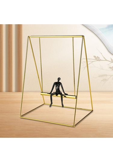 Suntek Salıncak Figürü Reçine Heykelcik Oturma Odası Soyut 29,5cmx41,5cm